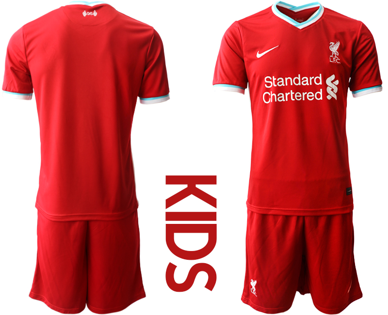 Youth 2020-2021 club Liverpool home blank red Soccer Jerseys